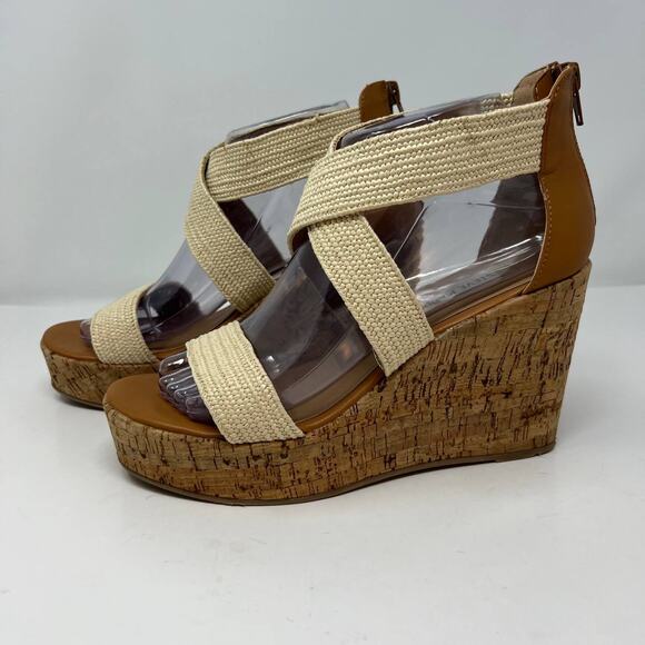 Steve Madden Elwyn Women's Cork Wedge Sandals - Picture 4 of 13